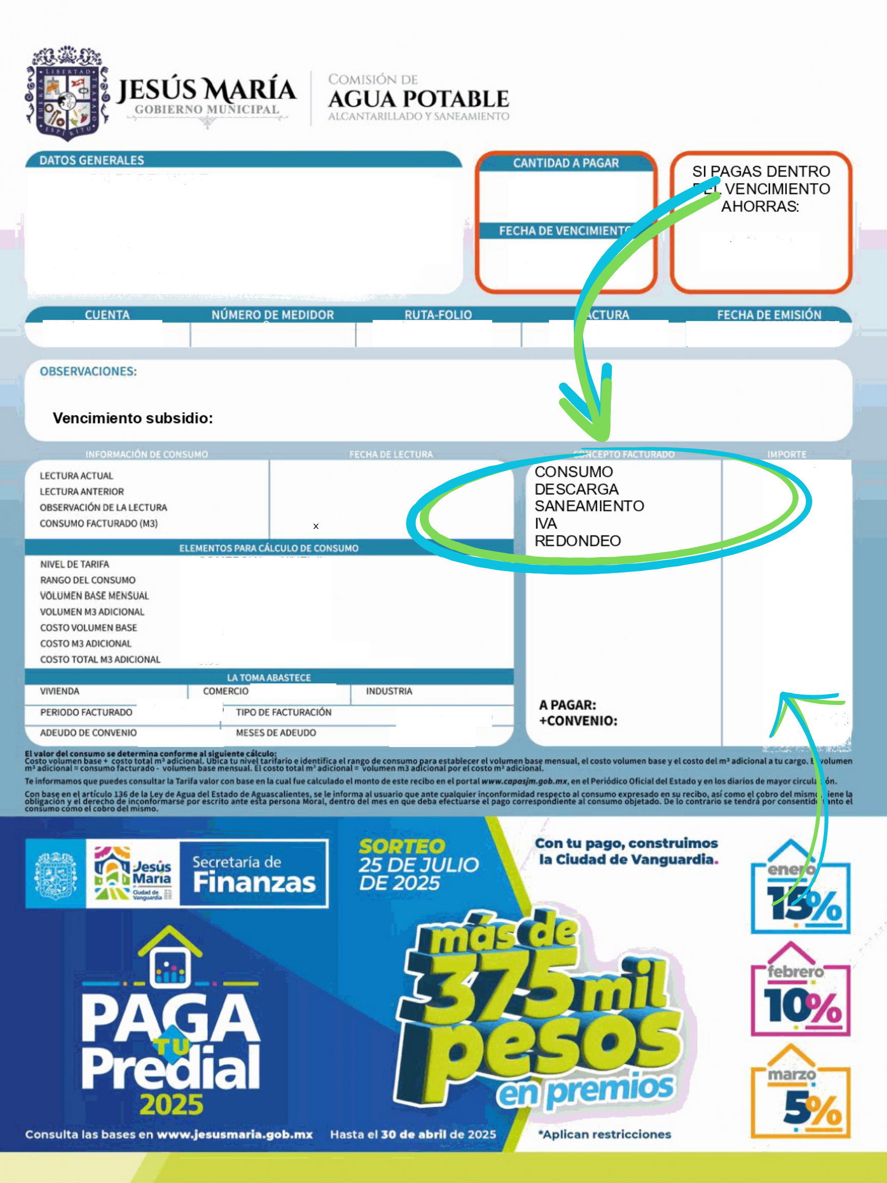 Ejemplo de recibo